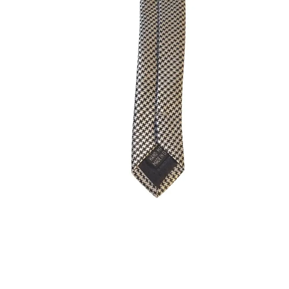 Weishang Mens Black White Hand Made‎ 100% Silk Neck Tie Made In China Luxury